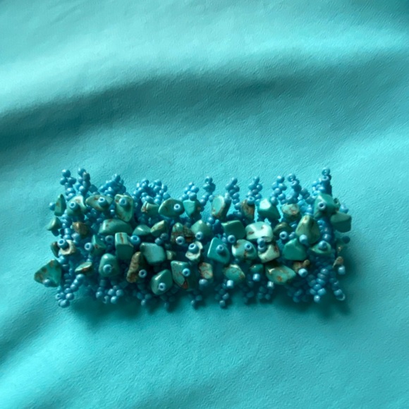 Turquoise Chips/Beaded Handcrafted Bracelet - Picture 2 of 10